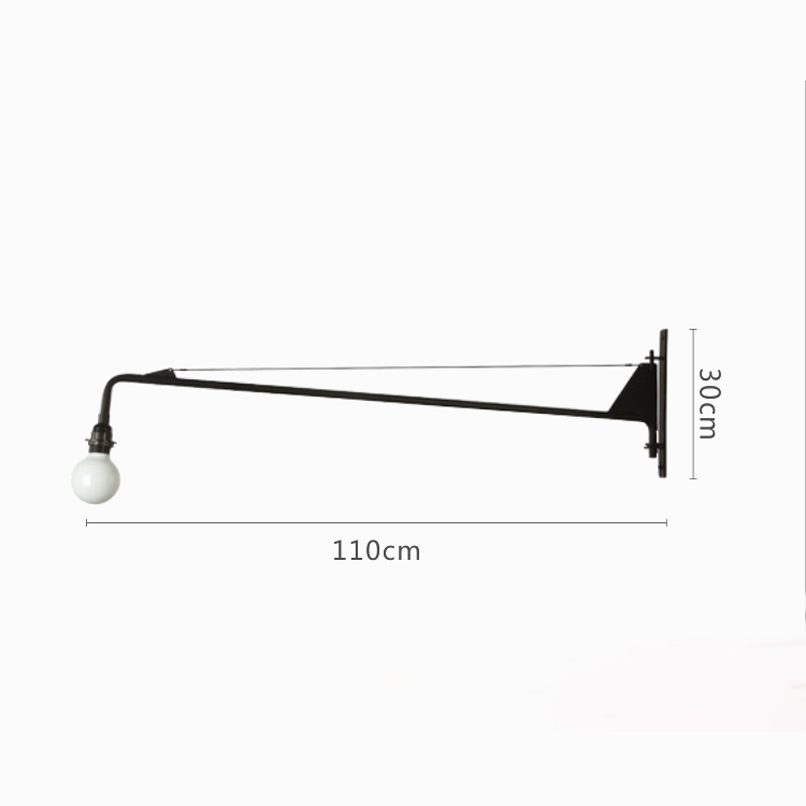 modern task wall light lamp e26 e27 with swing arms110v 220v wall sconces reading workingjean prouve wall light