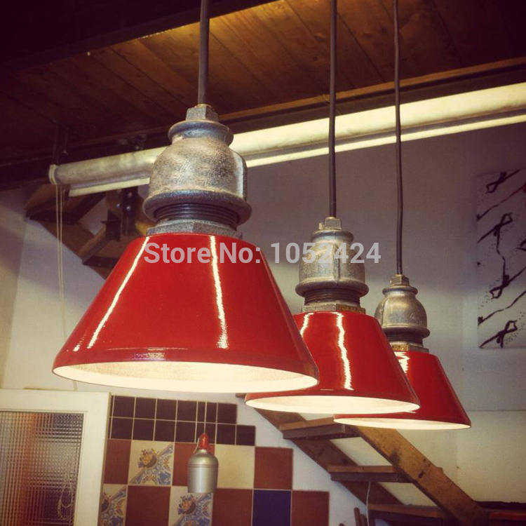 modern vintage pipe design pendant lamps 1 light with e27 led bulb iron plating dinning living bar loft lights