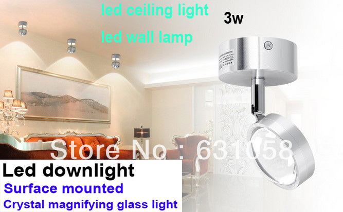 modern wall lamp 3w crystal magnifying glass lighting epistar led spot light decoration light,adjustable angle,