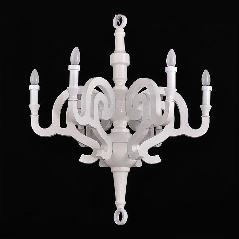 modern wood chandeliers 6 lights e14 white or black painting living chandelier light lamp lighting