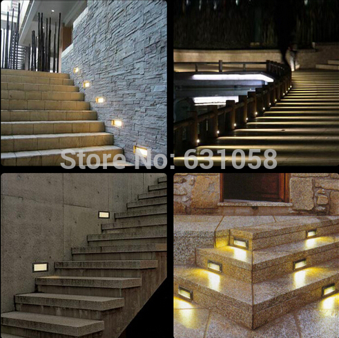 new ! arrow steel mesh recessed led lighting outdoor,3w 85-265v waterproof led pathway path step stair wall garden yard lamp