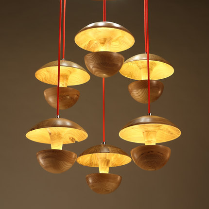 new creative wood light pendant art decoration home indoor luces decorativas lighting lamps wooden 110-240v led bulb