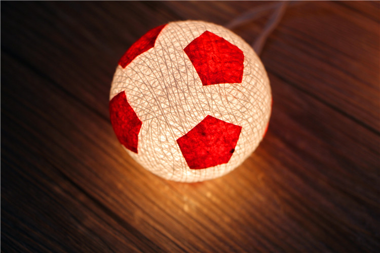 novelty football led string light xmas light football cotton balls decoration lighting led christmas garland 3m 110v/220v