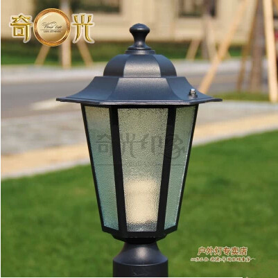 outdoor classical garden lawn lamp aluminium fitting waterproof garden landscape lights 110v/220v e27 road lamp