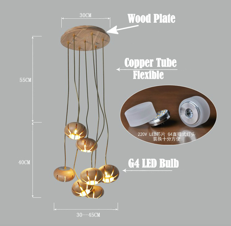 patent modern salles a manger design pendant light fashion art decoration lustres de sala wood lamparas colgantes dining table