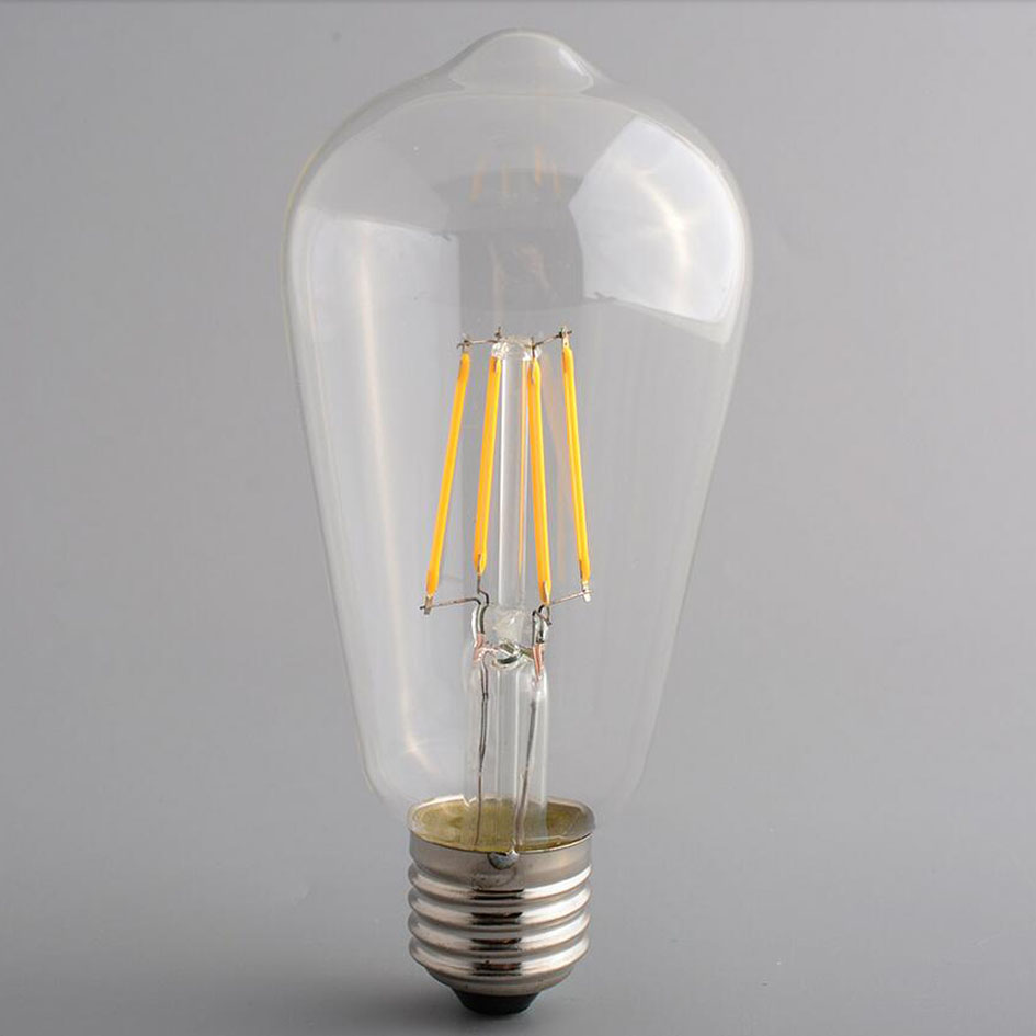 pendant light e26 e27 led edison bulb st64 included water piper iron black braid cable loft light 3 pcs/lot