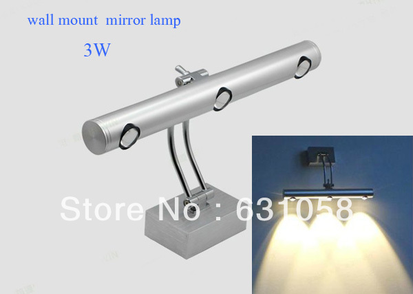 promotion new! wall mirror lighting 3w led wall bathroom mirror lamp bedside headlight ofhead light 85-260v