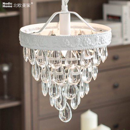 rustic lighting chandeliers lamp for home modern luxury k9 crystal d25cm led e14x1 ac 100-240v lustre moderne kitchen lamp