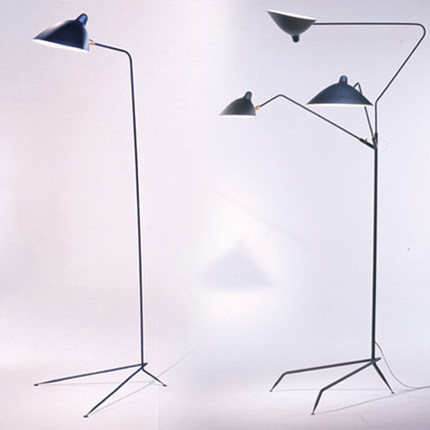 serge mouille 1 arm/3 arms standing lamp nordic iron floor light replica designer iron black/white floor lamp industrial loft