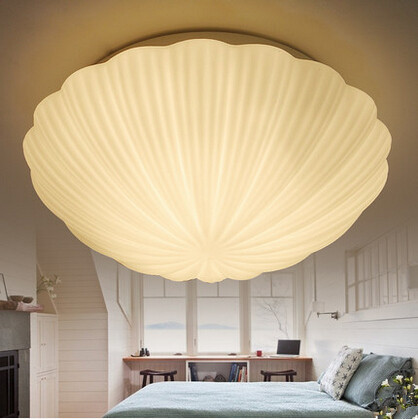 shell shape led ceiling light modern warm bedroom glass ceiling lighting brief romantic kids ceiling light for bedroom