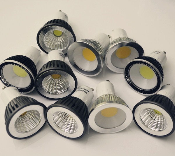 stock 1pcs 4w cob gu10 led spot bulb lamp ac 85-265v warm white/cool white