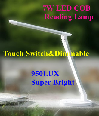 super led cob table lamp dimming children touch table desk reading lamp ac110/220v