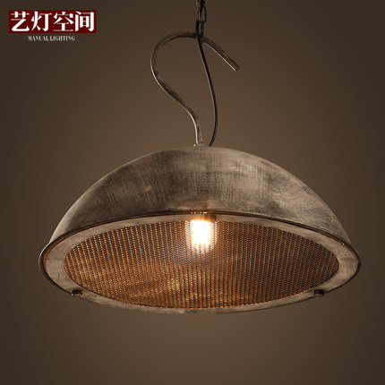 vintage iron pendant light round edison bulb industrial light fixture ant lights retro drop light 110v/220v d45cm