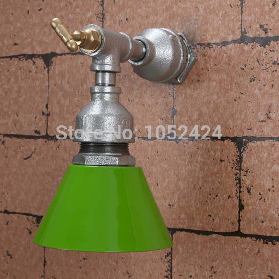 vintage led wall lamps wall sconces lights water pipe iron e26 e27 3w led bulb included d14 cm shades