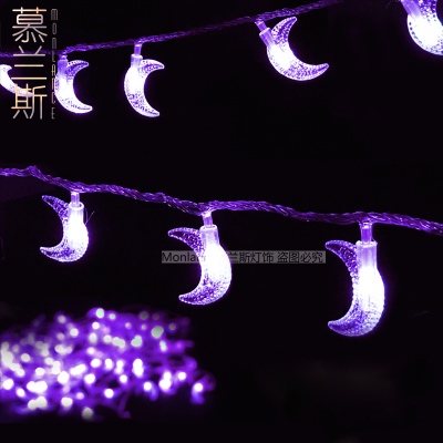warm moon string lights led christmas tree decoration 10m led fairy party wedding christmas string 100bulbs ac220v