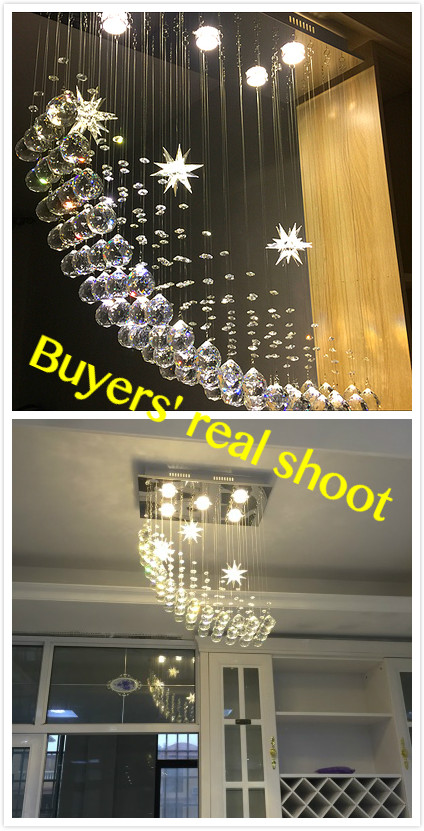 whole flush mount oval modern led chandelier crystal lamp l70*w25*h60cmm led light chandelier k9 gu10 led bulb included