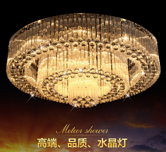 luxury modern crystal chandelier dia100*h38cm el project lighting lustre home lamp