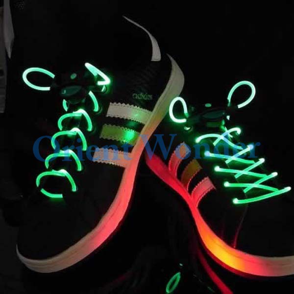 100 pairs flash shoelaces of led light,luminous shoestring,led bootlace holiday gift - Click Image to Close