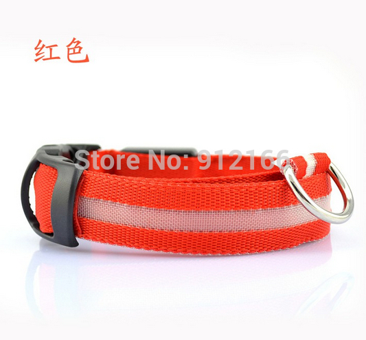 100 pieces/lot led pet collar led flashing dog collar necklace/cat collar size xs pet gift - Click Image to Close
