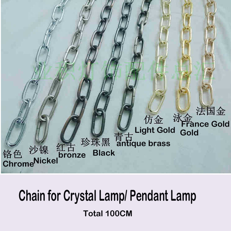 100cm small size chain crystal pendant lights vintage pendant lighting accessory metal chain for lighting