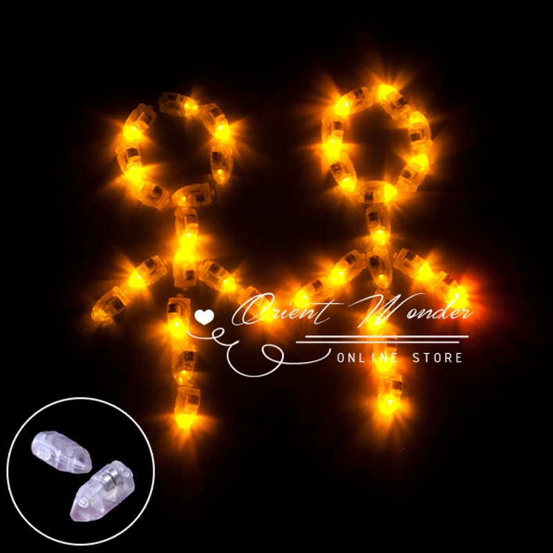 100pcs/lot led balloon light warm white yellow leds for paper lantern wedding christmas party decoration ball lamp - Click Image to Close