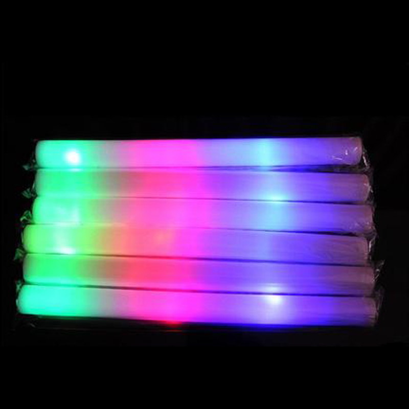 100pcs/lot multi color glow stick 3 modes led light foam stick ,colors changing glow foam stick for most festival - Click Image to Close
