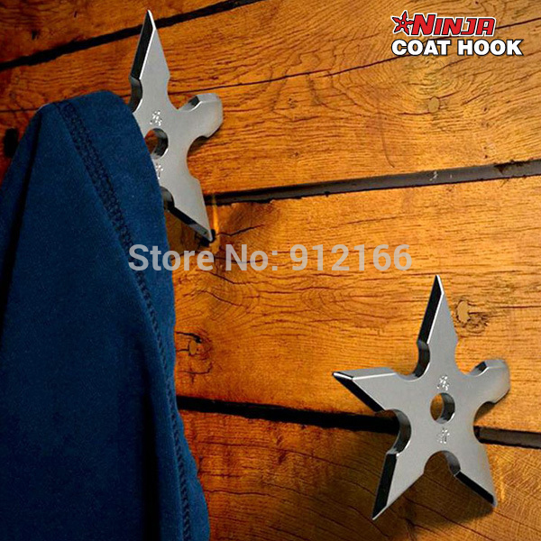 100pcs/lot ninja throwing death star coat hook / ninja star coat hook fast - Click Image to Close