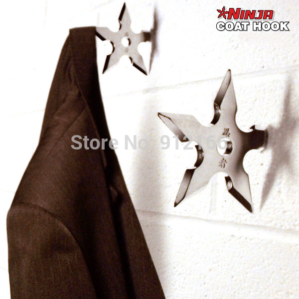 100pcs/lot ninja throwing death star coat hook / ninja star coat hook fast - Click Image to Close