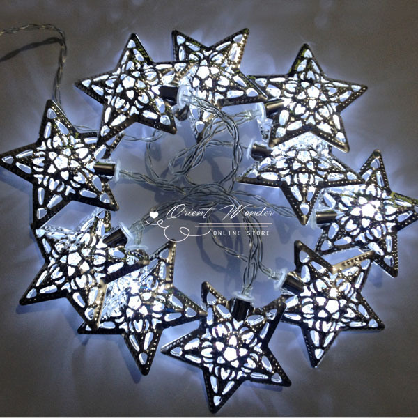 10pcs/lot 10 led balls moroccan batteries string lanterns led fairy lights outdoor garden party christmas decoration ball lamp