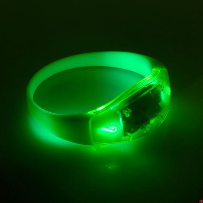10pcs/lot silicone voice sound bracelet led sound control flashing wristband for party halloween christmas decoration