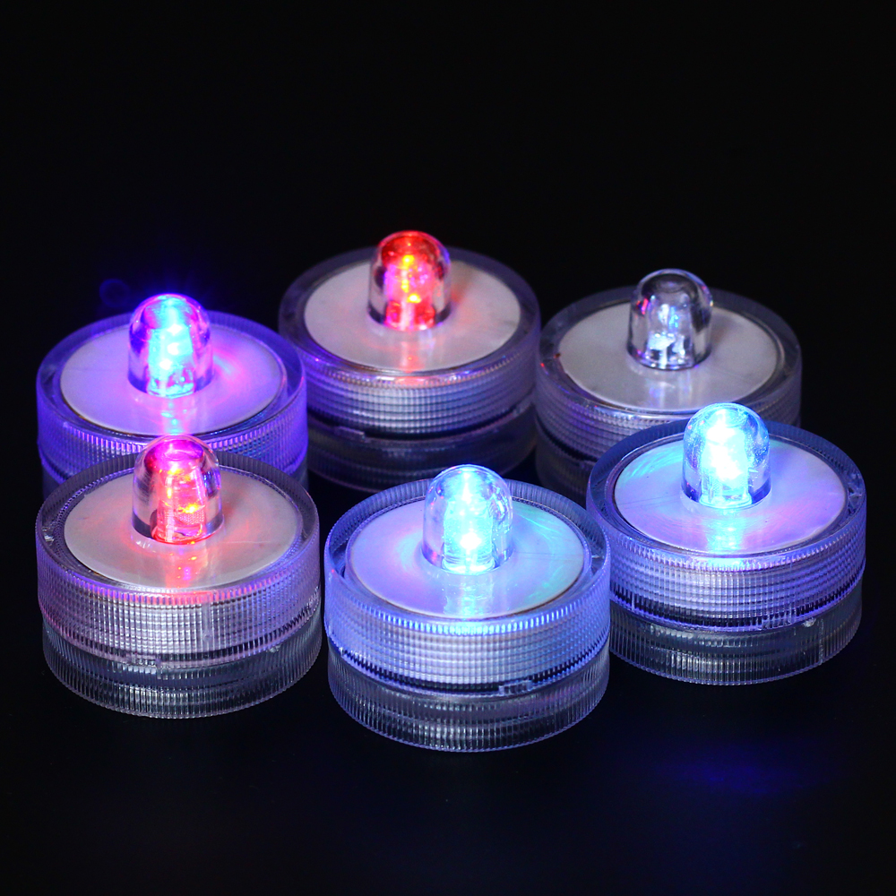 10pcs/lot waterproof led submersible candle electronic tea light for wedding party vase lamp decoration - Click Image to Close