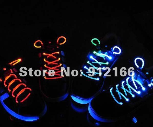 12 pcs(6 pairs) led flash shoelaces light,luminous shoestring,led bootlace neon shoe string