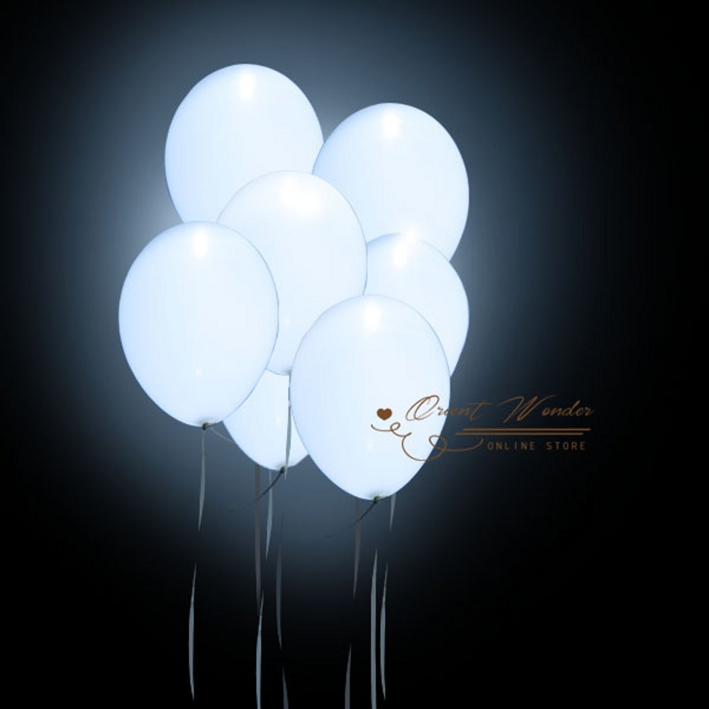 12inch white led latex balloon fix color helium inflatable party balloons holiday wedding party decoration 50pieces/lot