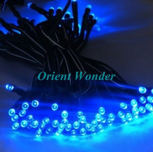 17m 100led solar string light white/blue/green color, solar powered twinkle christmas waterproof light 20piece/lot