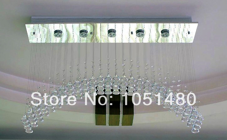 2014 new s luxury living room lights, rectangular crystal pendant light , modern lighting