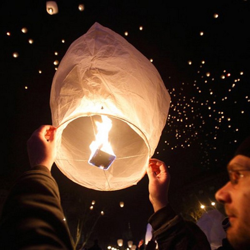 20pcs/lot kongming wishing lantern wedding flying balloon chinese halloween sky lantern light