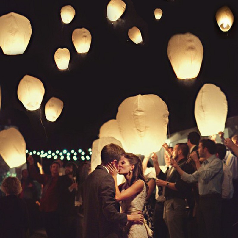 20pcs/lot kongming wishing lantern wedding flying balloon chinese halloween sky lantern light