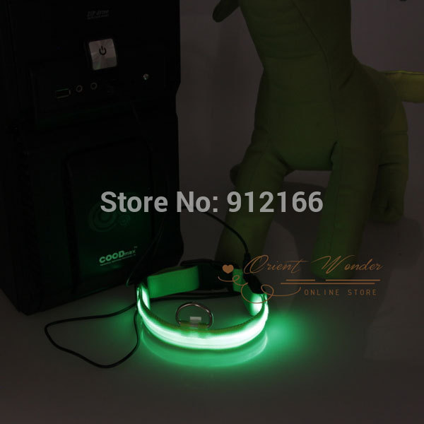 20pcs/lot usb flashing led pet collar rechargeable puppy dog cat glowing collar necklace