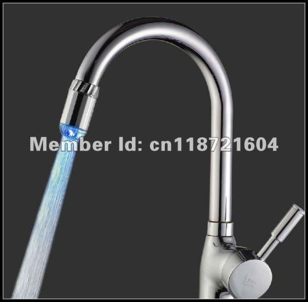 3 color led faucet with temperature control rgb color light change self-power faucet for basin