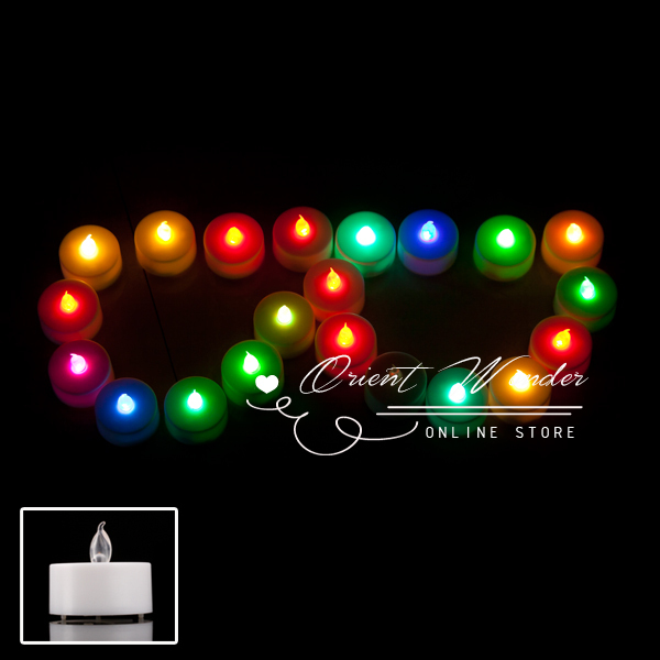 50 x led candle 7 color changing candles light with battery for wedding birthday party decoration