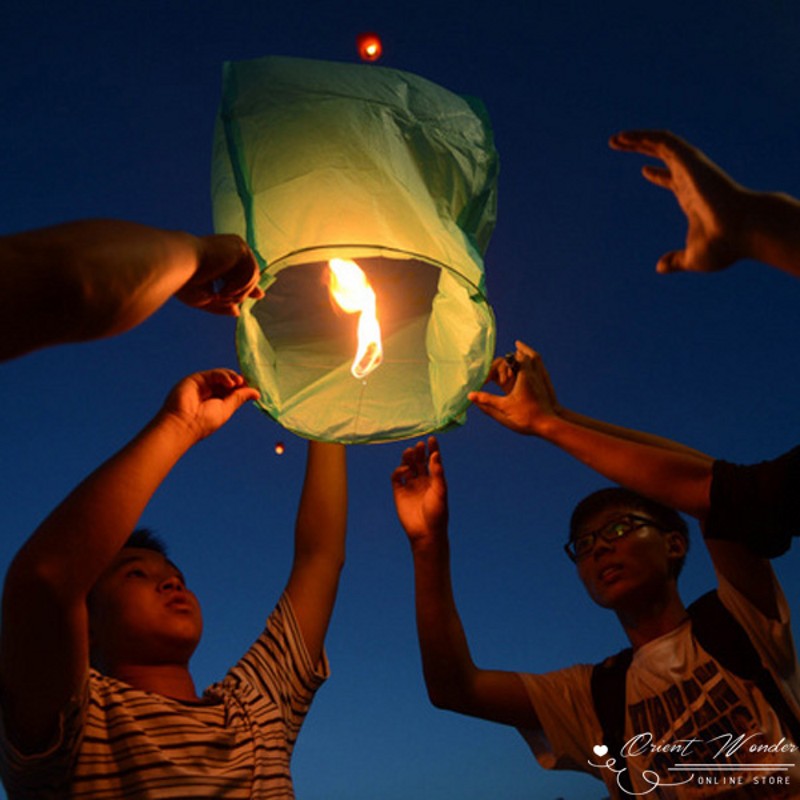 (6 pcs) sky kongming lanterns paper chinese wishing lantern air balloon for wedding party decoration