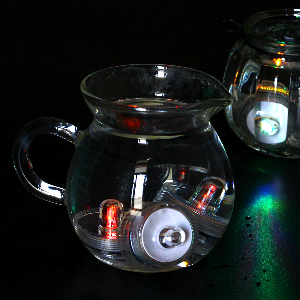 6pcs/lot waterproof led electronic candle wedding party decoration submersible tea light vase base light centerpiece