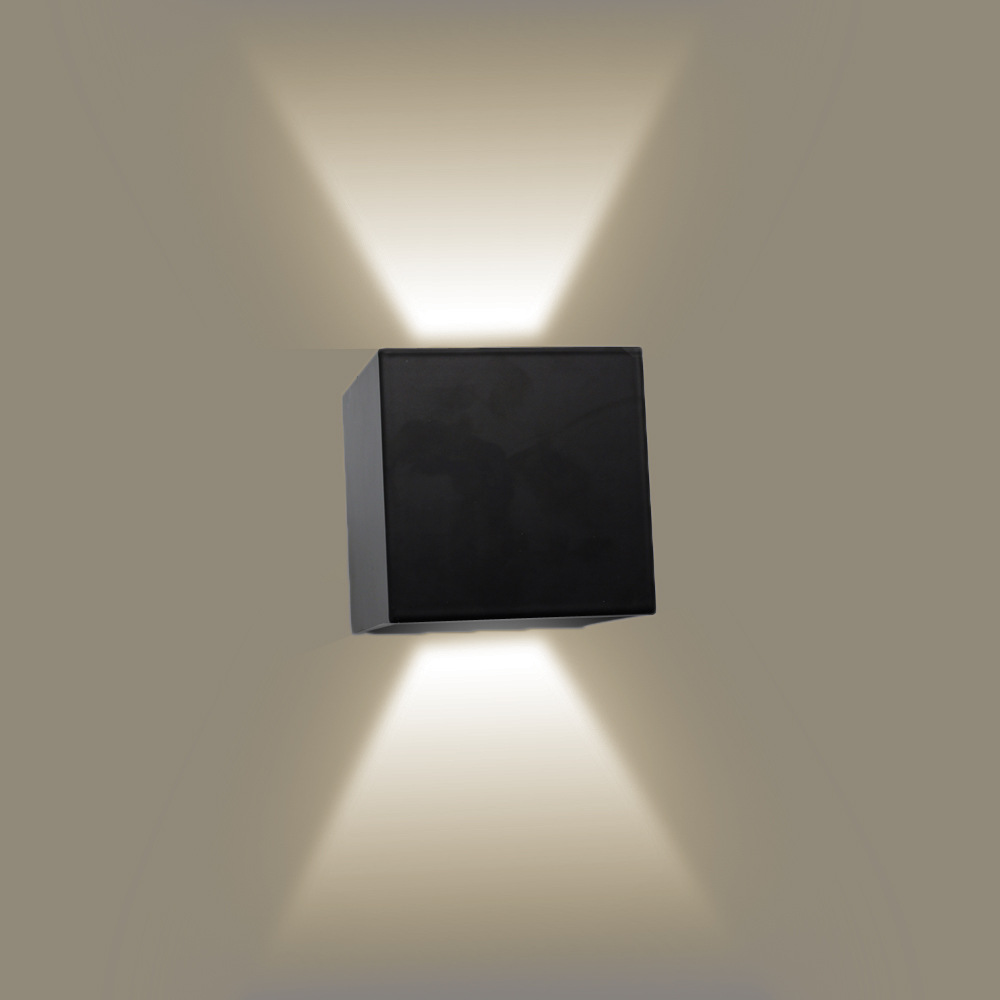 7w adjustable led cube surface mounted bedroom/path way wall light waterproof ip65 up and down aluminum flood lamp 4pcs/lot