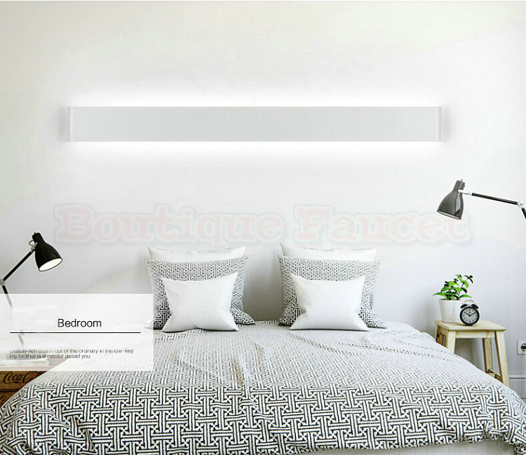 ac 85v~265v 20w 610mm wall lamps bathroom mirror light white or black aluminum 2835 wall lamp ca327 - Click Image to Close