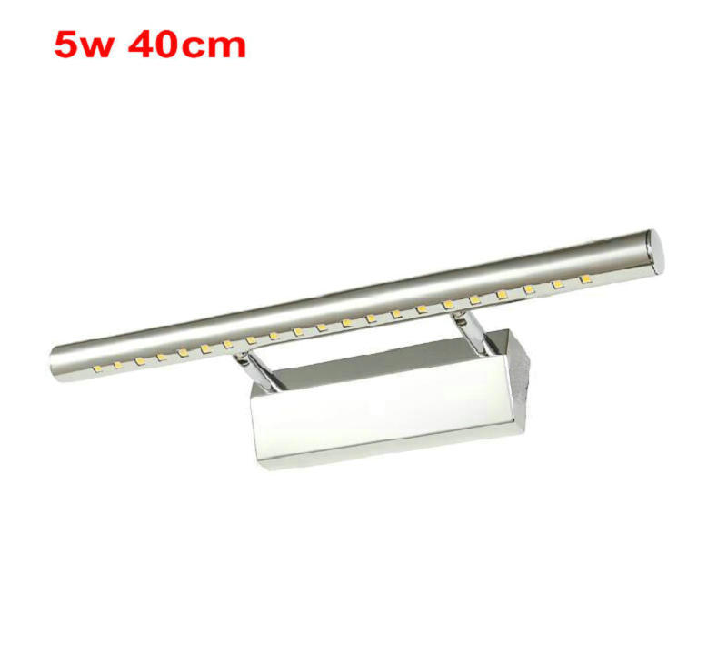 ac110v~220v 5w 400mm led anti-fog front mirror light stainless steel bathroom vanity toilet waterproof lamp ca375 - Click Image to Close