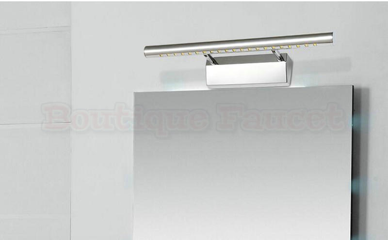 ac110v~220v 5w 400mm led anti-fog front mirror light stainless steel bathroom vanity toilet waterproof lamp ca375