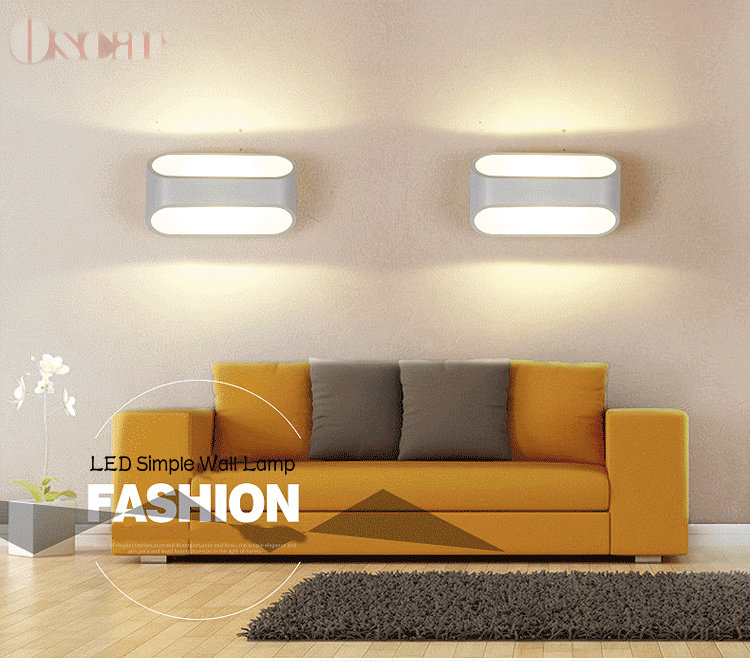 ac85-265v 3w warm white led wall lamps white lamp body modern minimalist wall light bed room living room wall sconces