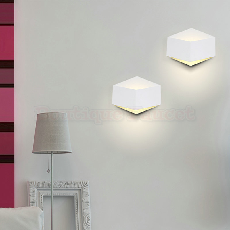 ac85-265v 3w white wall led wall lamp bedroom bedside lamp modern minimalist living room wall lamp aisle lights ca418