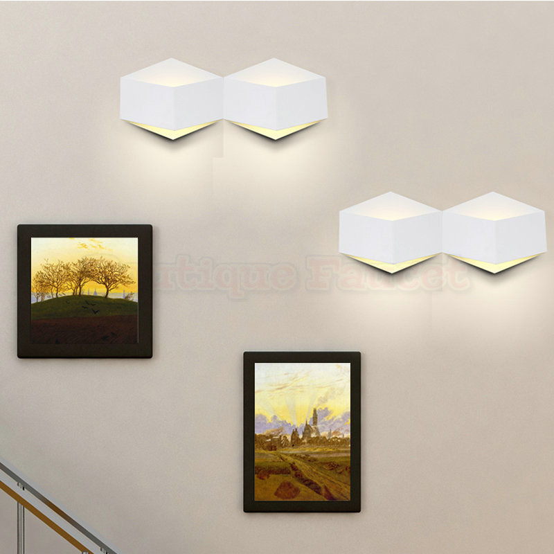 ac85-265v 6w white wall led wall lamp bedroom bedside lamp modern minimalist living room wall lamp aisle lights ca419