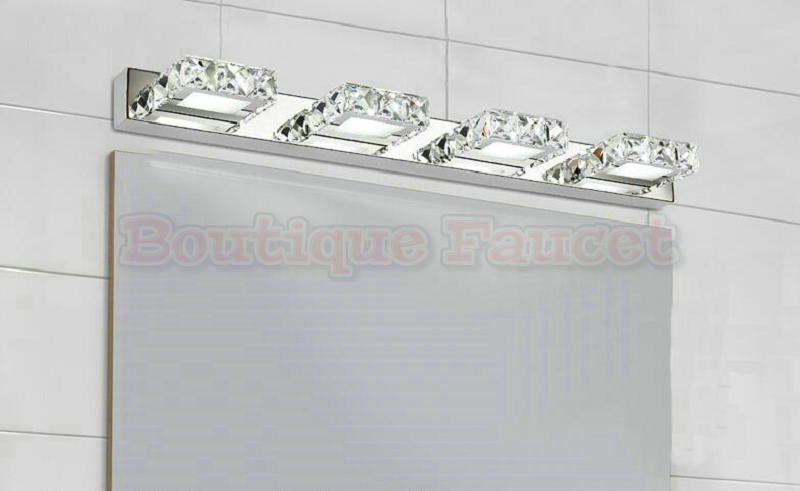 ac85v-265v 12w led cool white stainless steel anti-fog mirror light bathroom vanity toilet waterproof lamp ca454